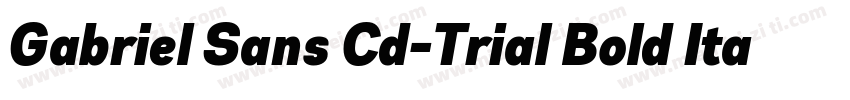 Gabriel Sans Cd-Trial Bold Italic字体转换